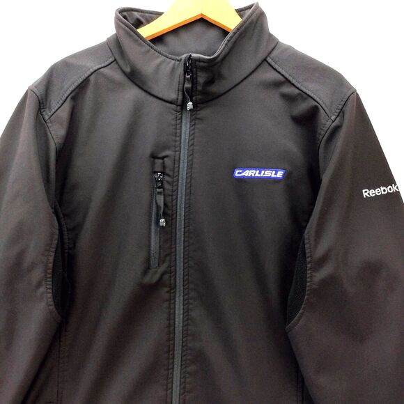Reebok Jacket Mens 2XL Black Full Zip Playshield Soft Shell Performance Stretch - Picture 1 of 15